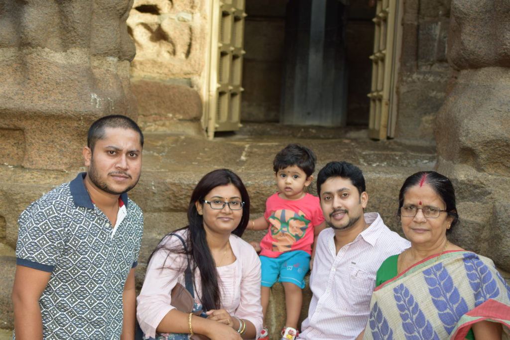 My Family at Sea Shore Temple, Mahabalipuram