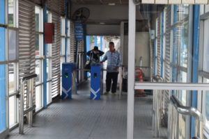 Busway platform in Jakarta