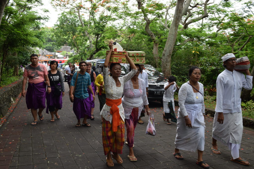 Balinese people at Uluwatu temple, Bali