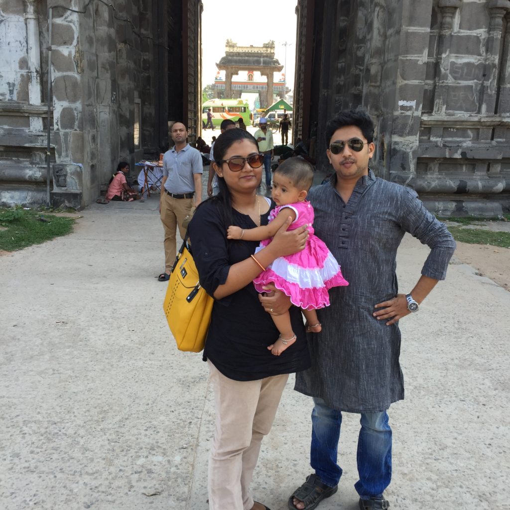 Me and my family at Kanchipuram
