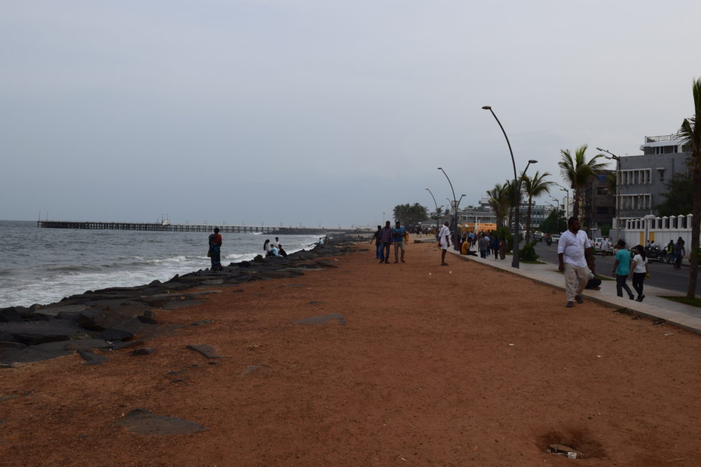 Rock beach at Pondicherry