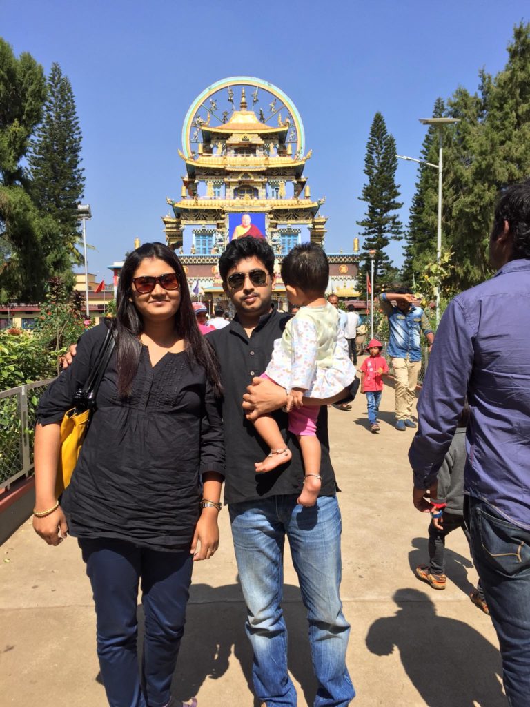 We in front of Namdrolling Monastery- Coorg attractions