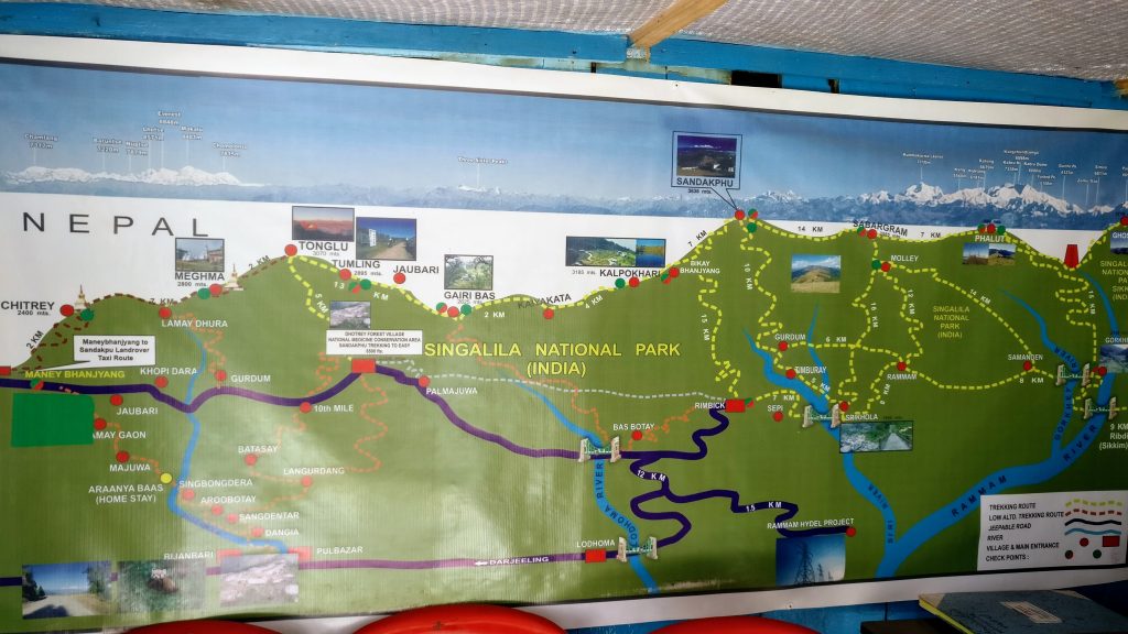 Route Map Sandakphu